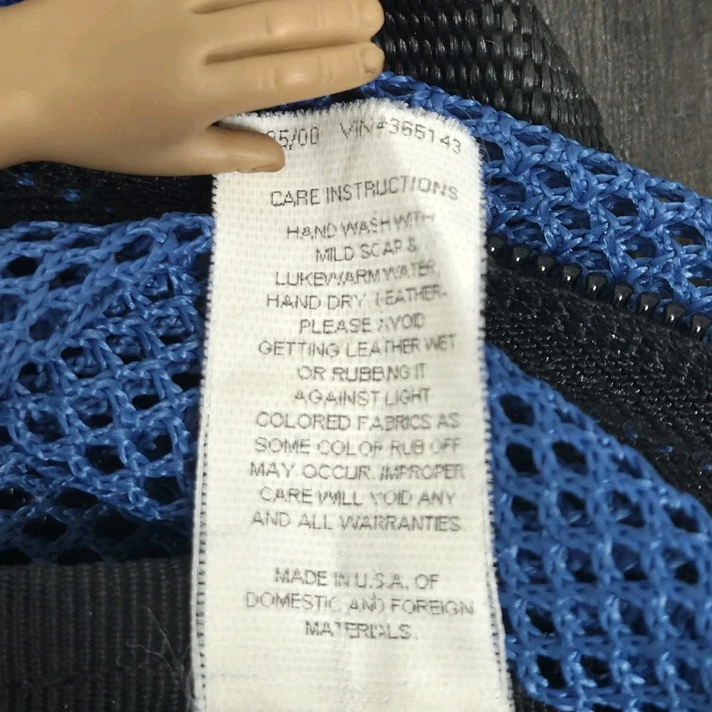 VTG Eastpak Made in USA Full Mesh See-Through Blue Backpack Festival Rave Street